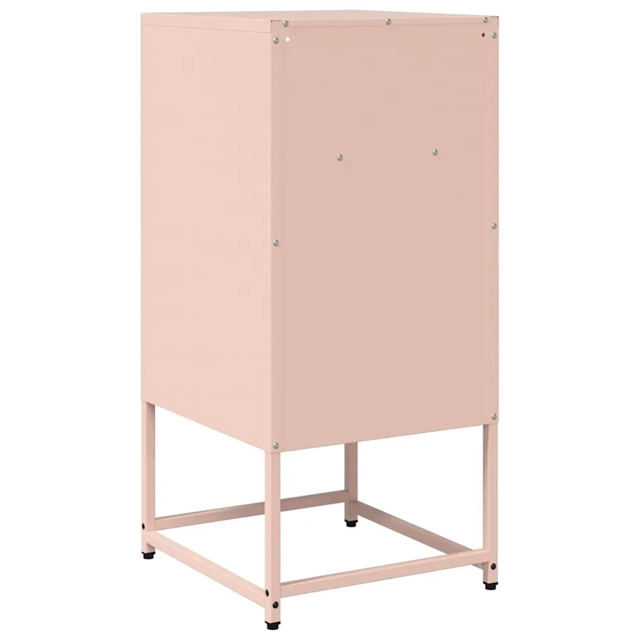 Table de chevet rose 36x39x78 cm acier laminé à froid - 8