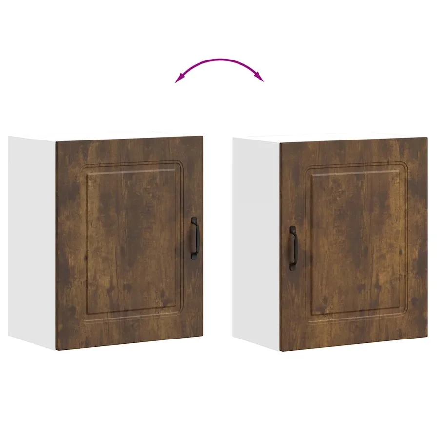 Armoires murales de cuisine 2 pcs Kalmar en bois d'ingénierie chêne fumé - 10