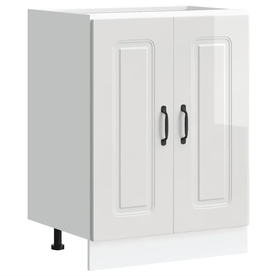 Meuble bas pour évier Kalmar blanc brillant 60x46x81,5 cm - 2