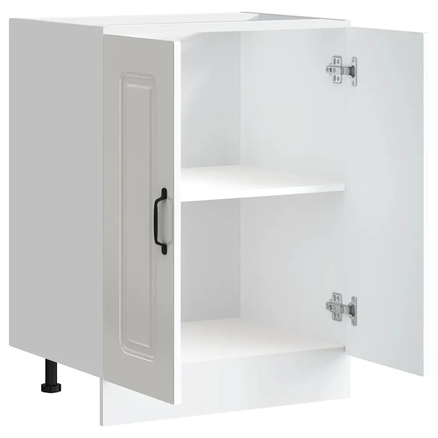 Meuble bas pour évier Kalmar blanc brillant 60x46x81,5 cm - 4