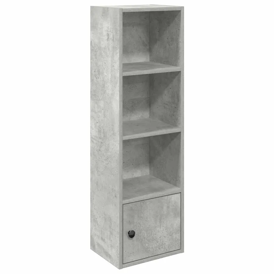 Bibliothèque gris béton 31x24x102 cm bois d'ingénierie - 2