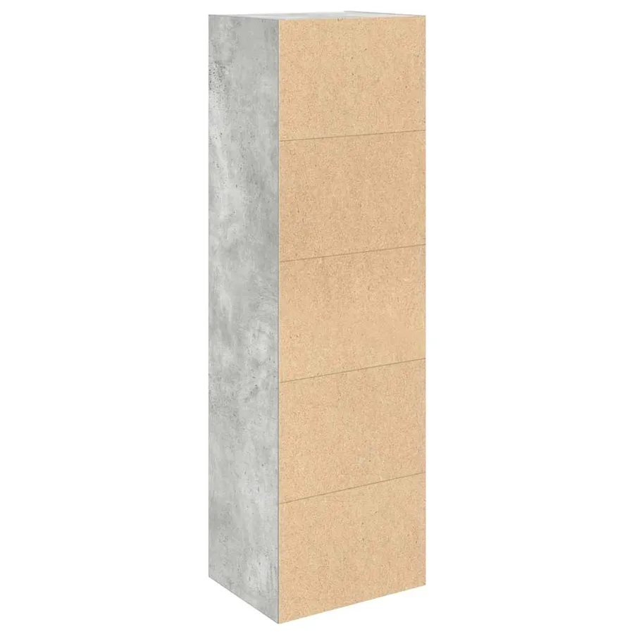 Bibliothèque gris béton 31x24x102 cm bois d'ingénierie - 7
