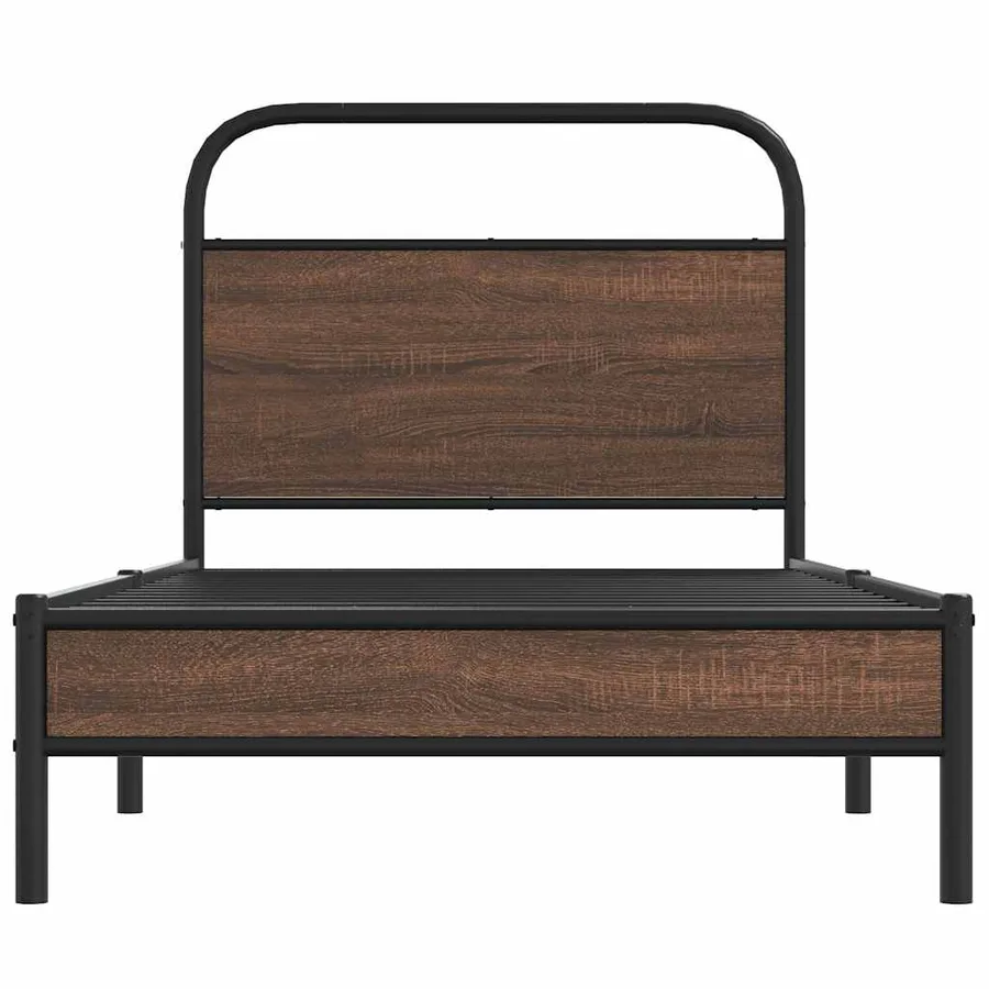 Cadre de lit sans matelas 100x200 cm chêne marron - 5