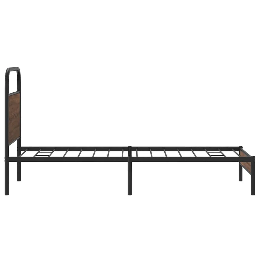 Cadre de lit sans matelas 100x200 cm chêne marron - 6