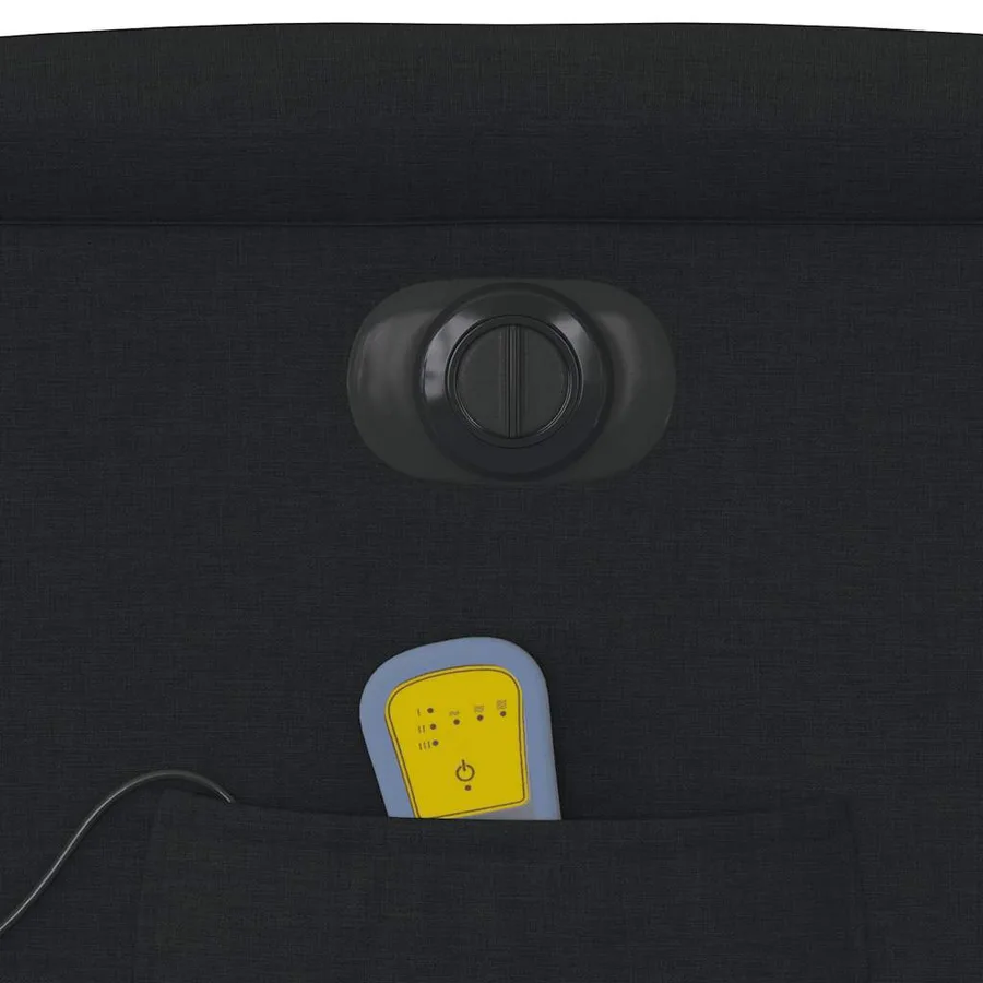 Fauteuil de massage inclinable électrique Noir Tissu - 12