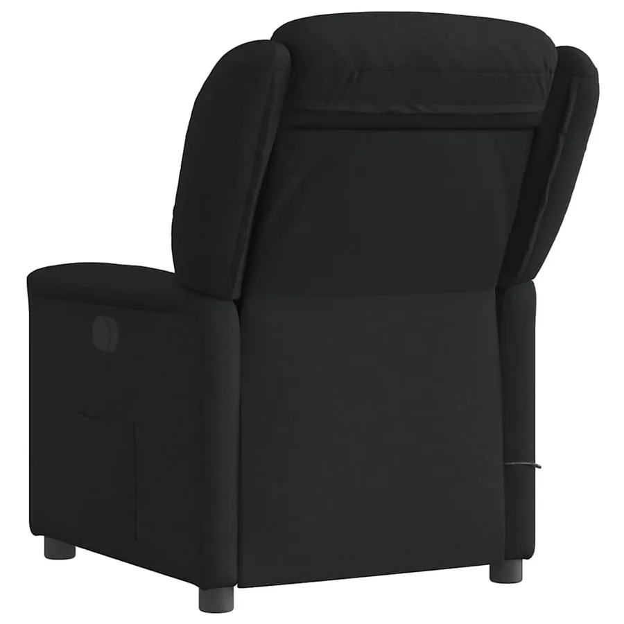 Fauteuil de massage inclinable électrique Noir Tissu - 7
