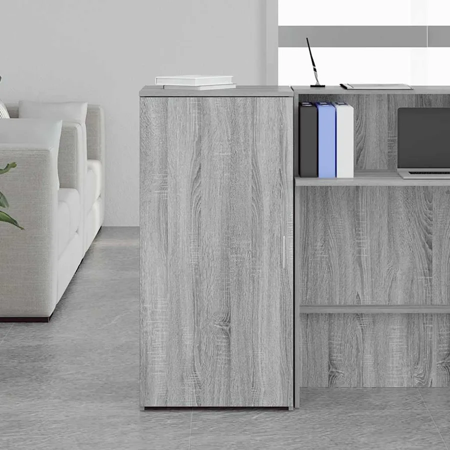 Armoire de rangement sonoma gris 50x45x103,5 cm bois ingénierie - 3