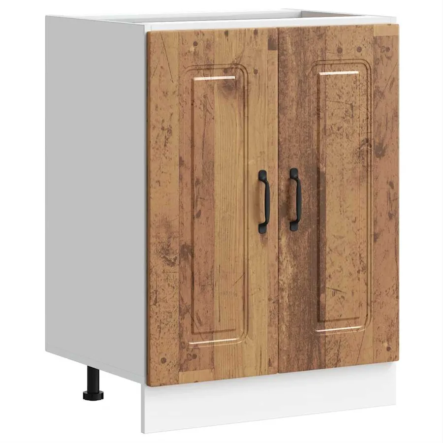 Meuble bas pour évier Kalmar vieux bois bois d'ingénierie - 2