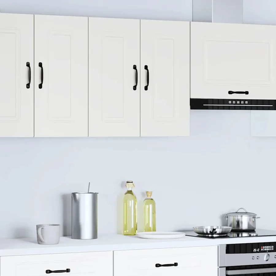 Armoire murale de cuisine Kalmar blanc bois d'ingénierie