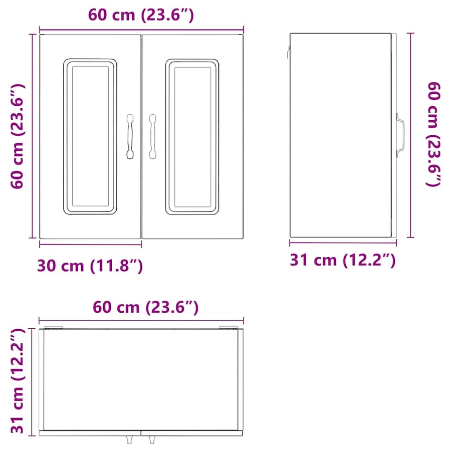 Armoire murale de cuisine Kalmar blanc bois d'ingénierie - 10