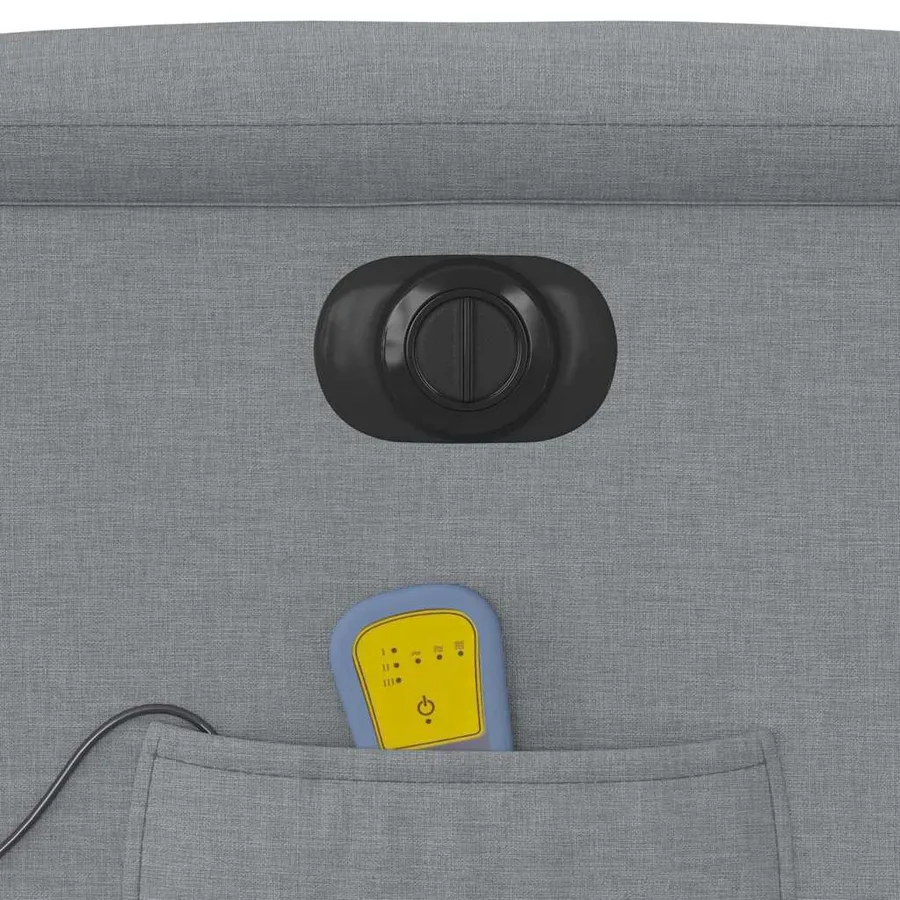 Fauteuil de massage inclinable électrique gris clair tissu - 12