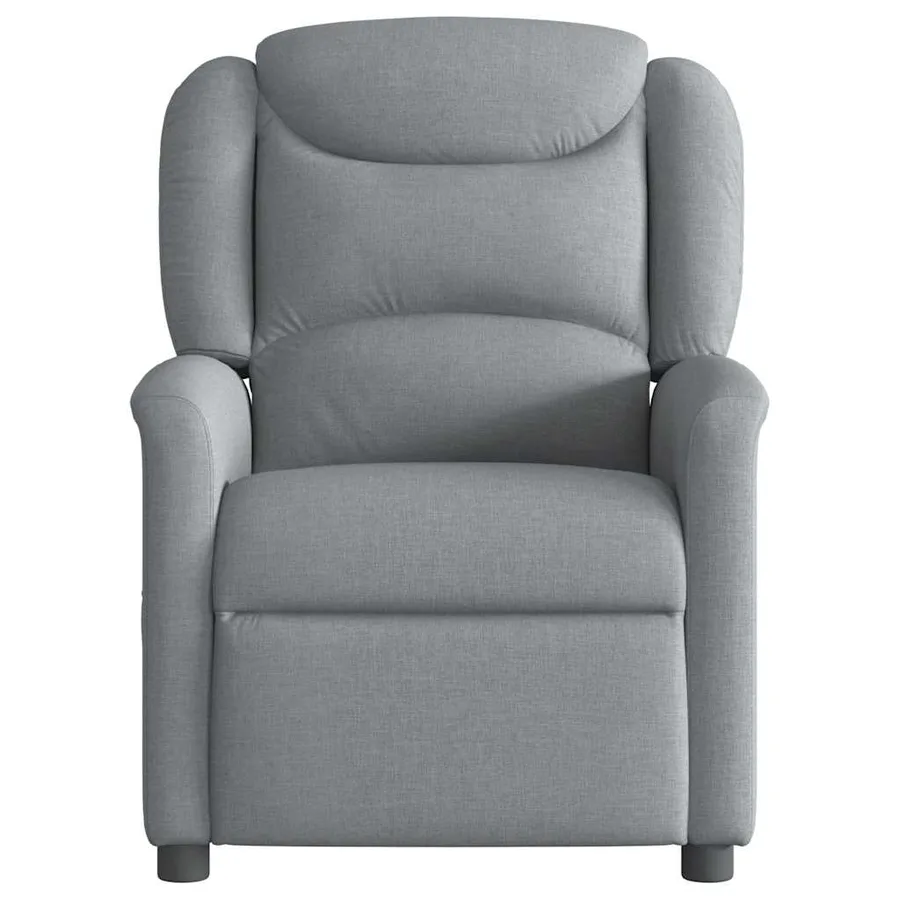 Fauteuil de massage inclinable électrique gris clair tissu - 5