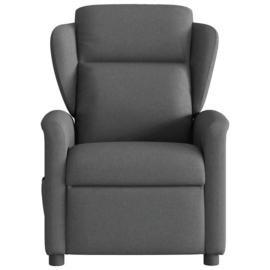 Fauteuil inclinable de massage électrique gris foncé tissu - 5