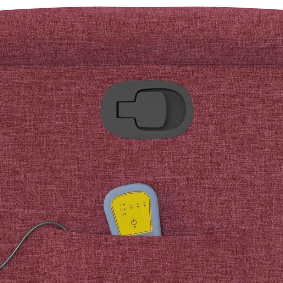 Fauteuil de massage inclinable Rouge bordeaux Tissu - 11