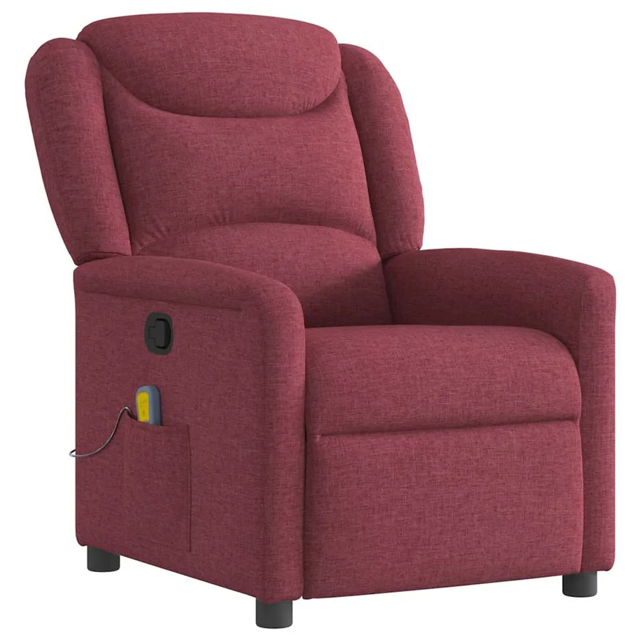 Fauteuil de massage inclinable Rouge bordeaux Tissu - 2