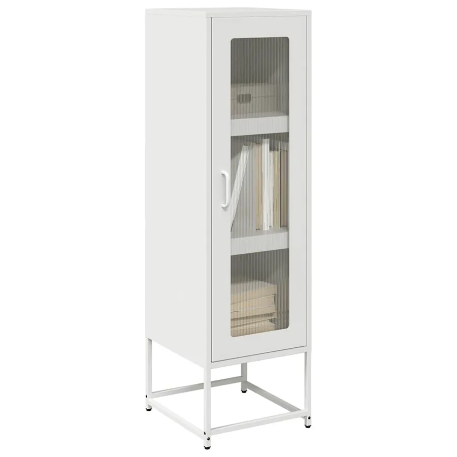 Buffet haut blanc 36x39x123 cm acier laminé à froid