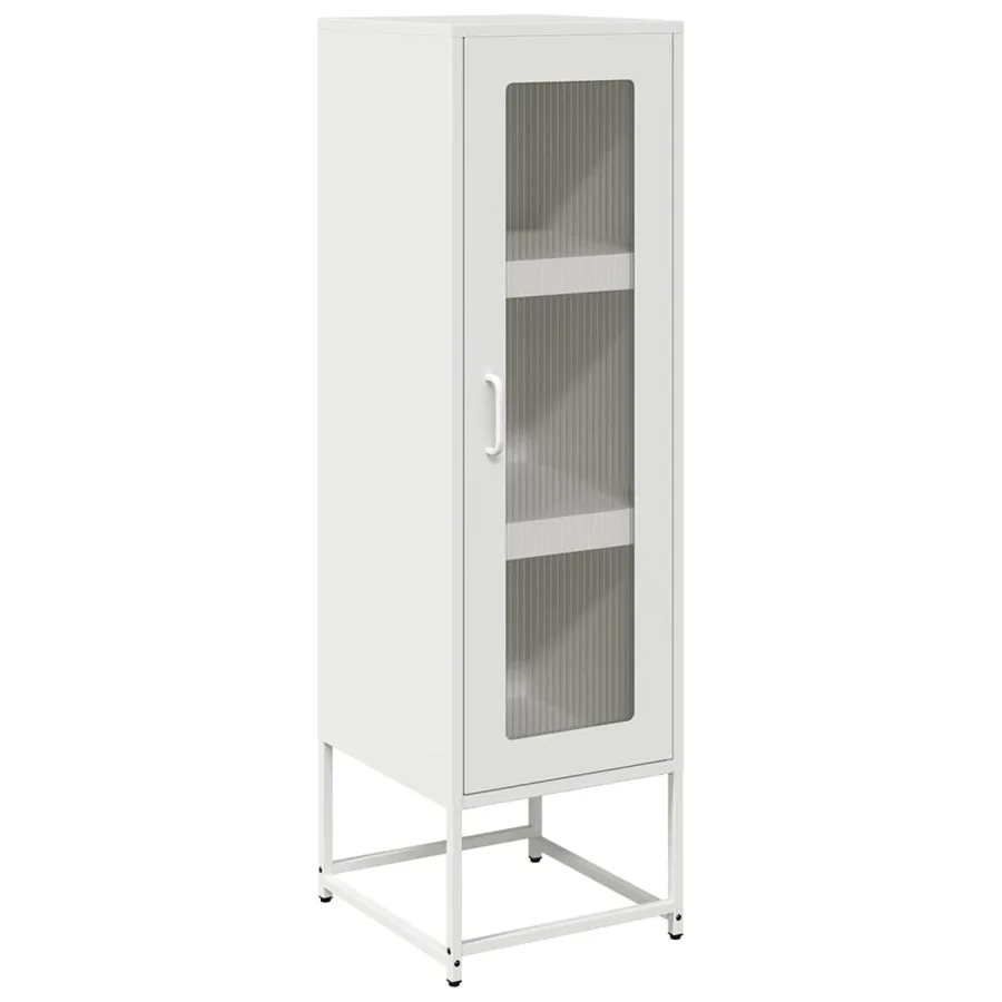 Buffet haut blanc 36x39x123 cm acier laminé à froid - 2