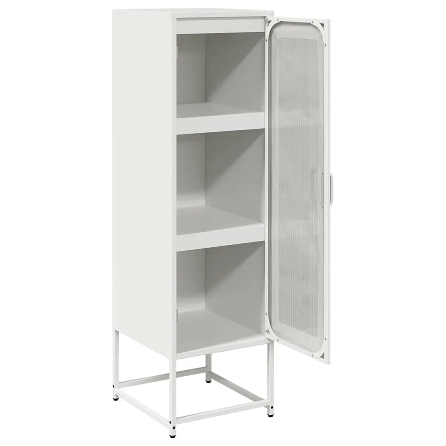 Buffet haut blanc 36x39x123 cm acier laminé à froid - 7
