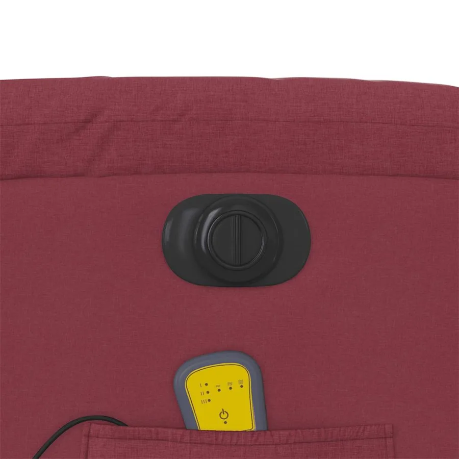 Fauteuil inclinable de massage électrique Rouge bordeaux Tissu - 14