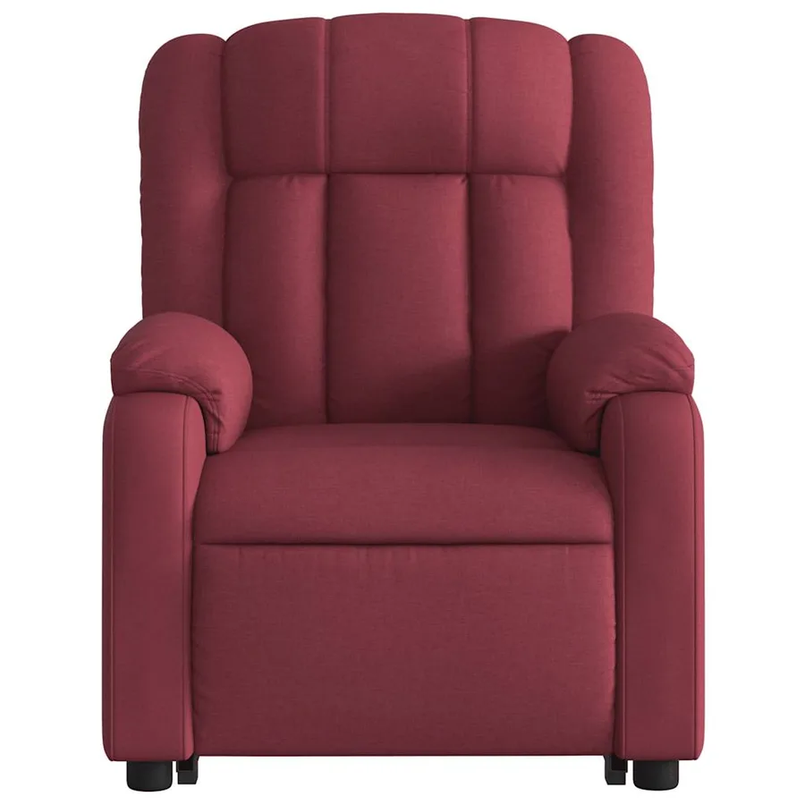 Fauteuil inclinable de massage électrique Rouge bordeaux Tissu - 6