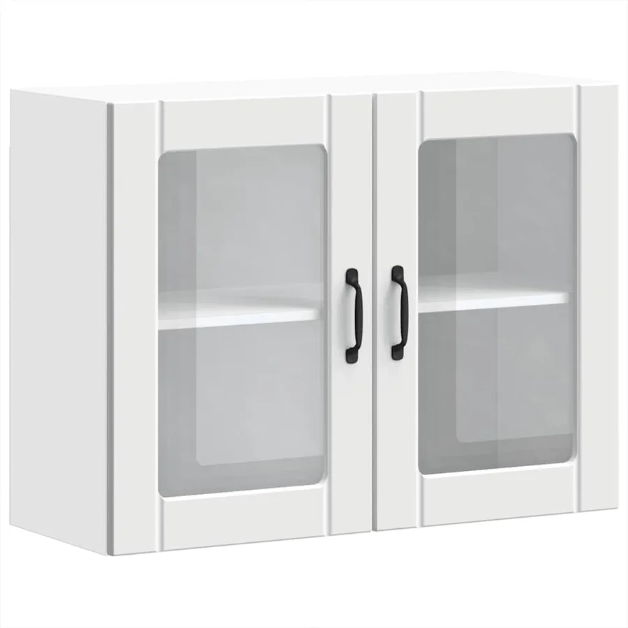 Armoire murale de cuisine avec porte en verre Lucca blanc - 2