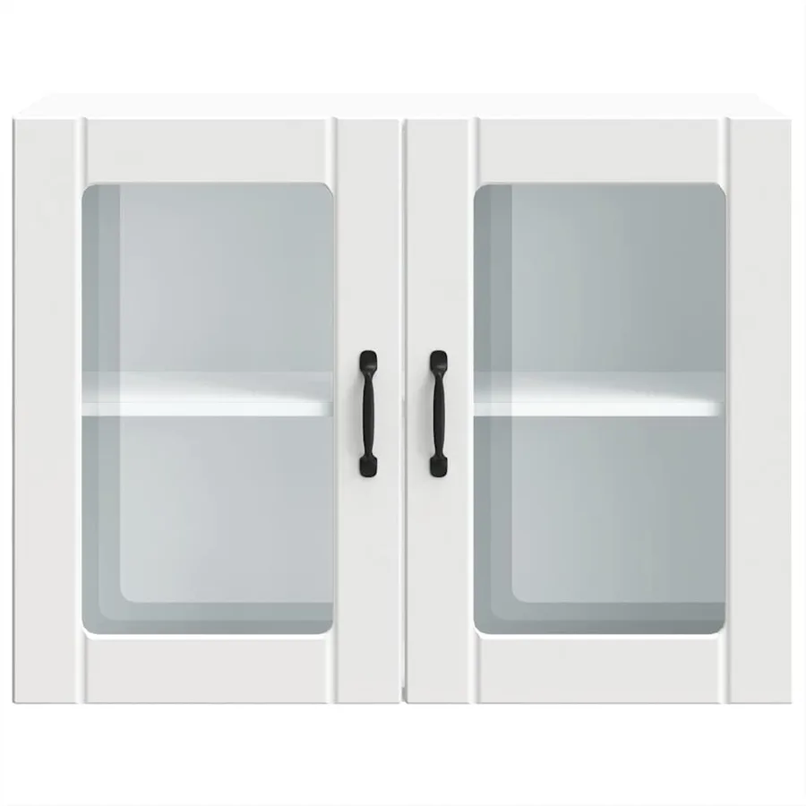 Armoire murale de cuisine avec porte en verre Lucca blanc - 6