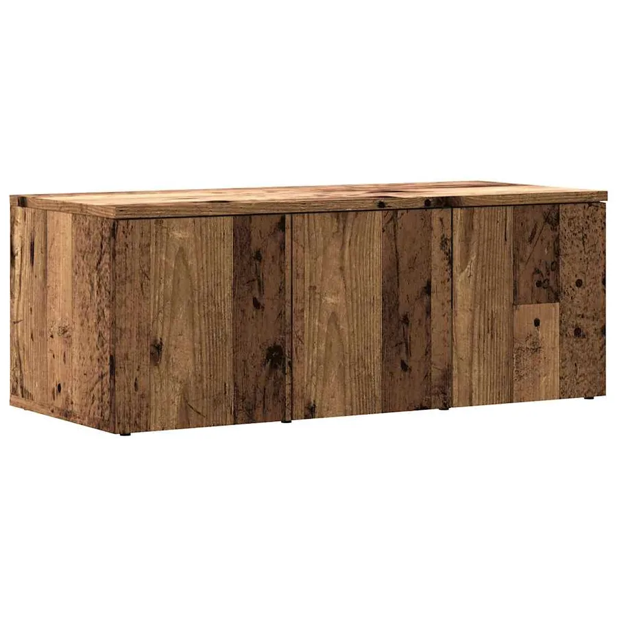 Meuble TV vieux bois 80x34x30 cm bois d'ingénierie - 2
