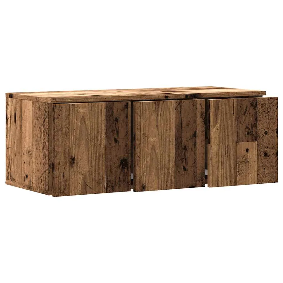 Meuble TV vieux bois 80x34x30 cm bois d'ingénierie - 9