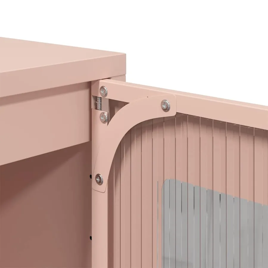 Buffet haut rose 68x39x123 cm acier - 10