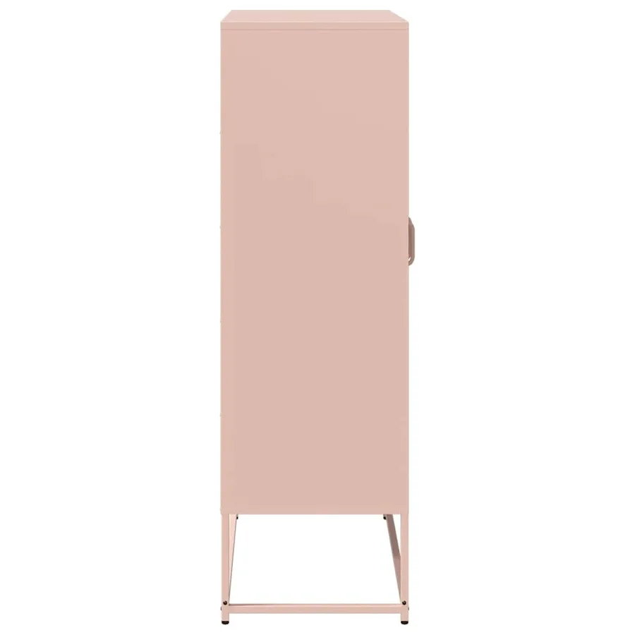 Buffet haut rose 68x39x123 cm acier - 7