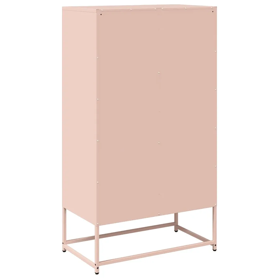 Buffet haut rose 68x39x123 cm acier - 8