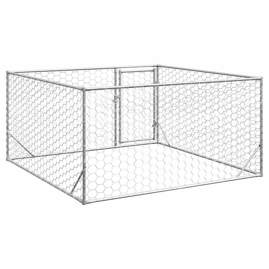 Niche d'extérieur pour chien avec porte, 2 x 2 x 1 m, acier galvanisé - 5