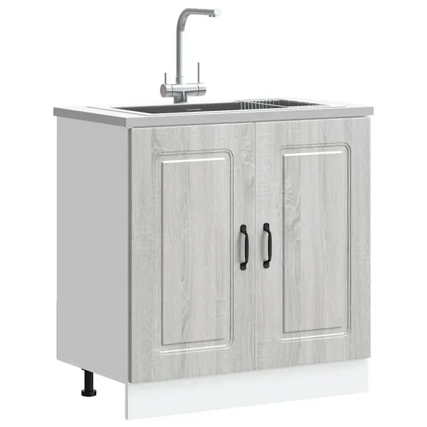 Meuble bas pour évier Kalmar chêne sonoma bois ingénierie