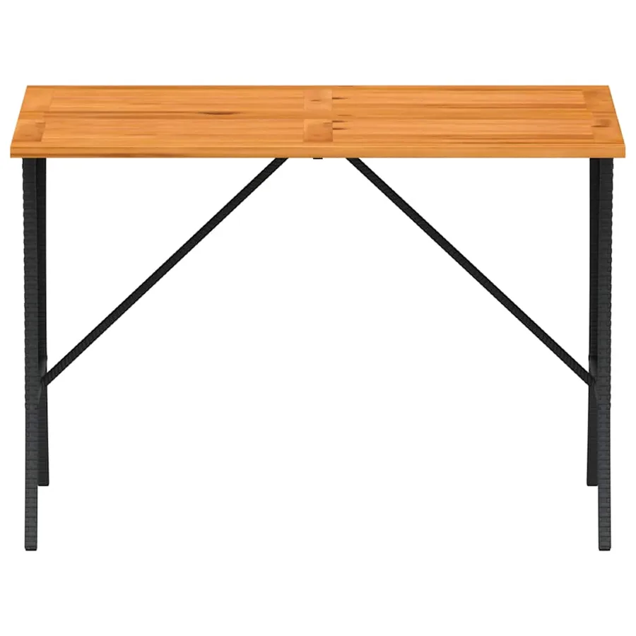 Table de jardin avec dessus en bois d'acacia noir 105x75x72 cm - 5