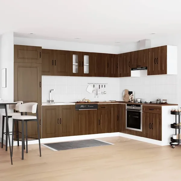 Armoire de cuisine Kalmar Chêne brun 80 x 46 x 81,5 cm