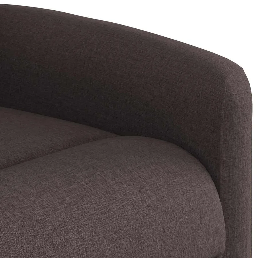 Fauteuil inclinable de massage Marron foncé Tissu - 11