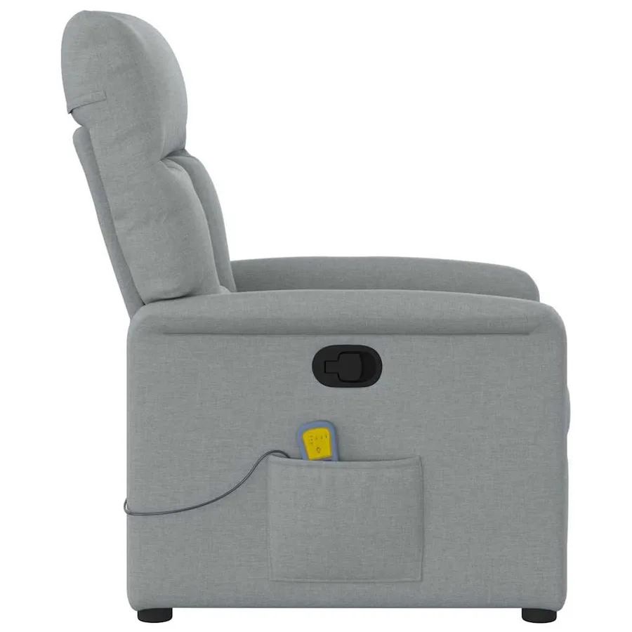 Fauteuil de massage inclinable Gris clair Tissu - 4