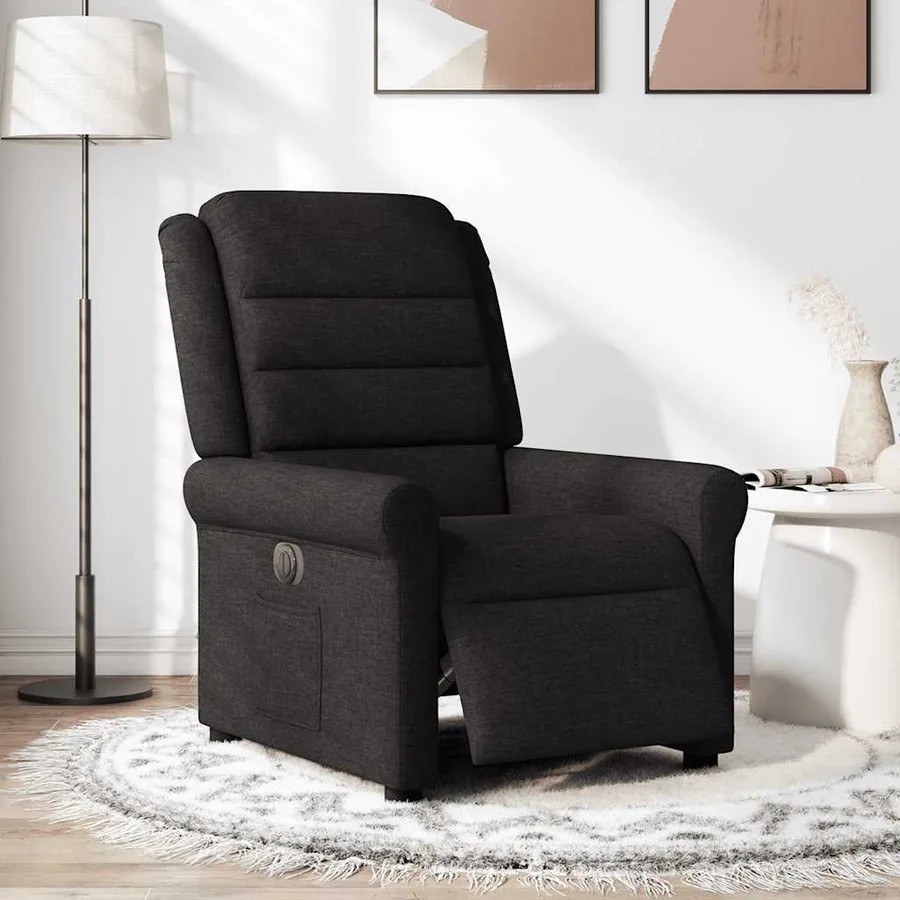 Fauteuil inclinable électrique Noir Tissu - 3