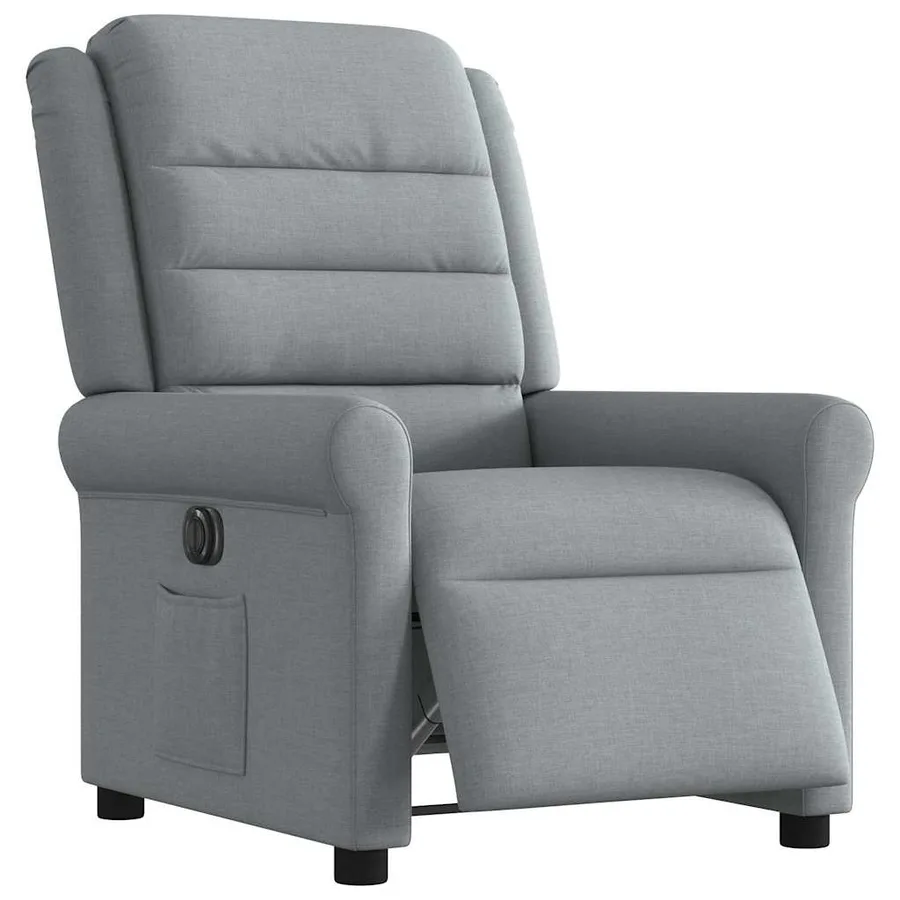 Fauteuil inclinable électrique Gris clair Tissu - 2