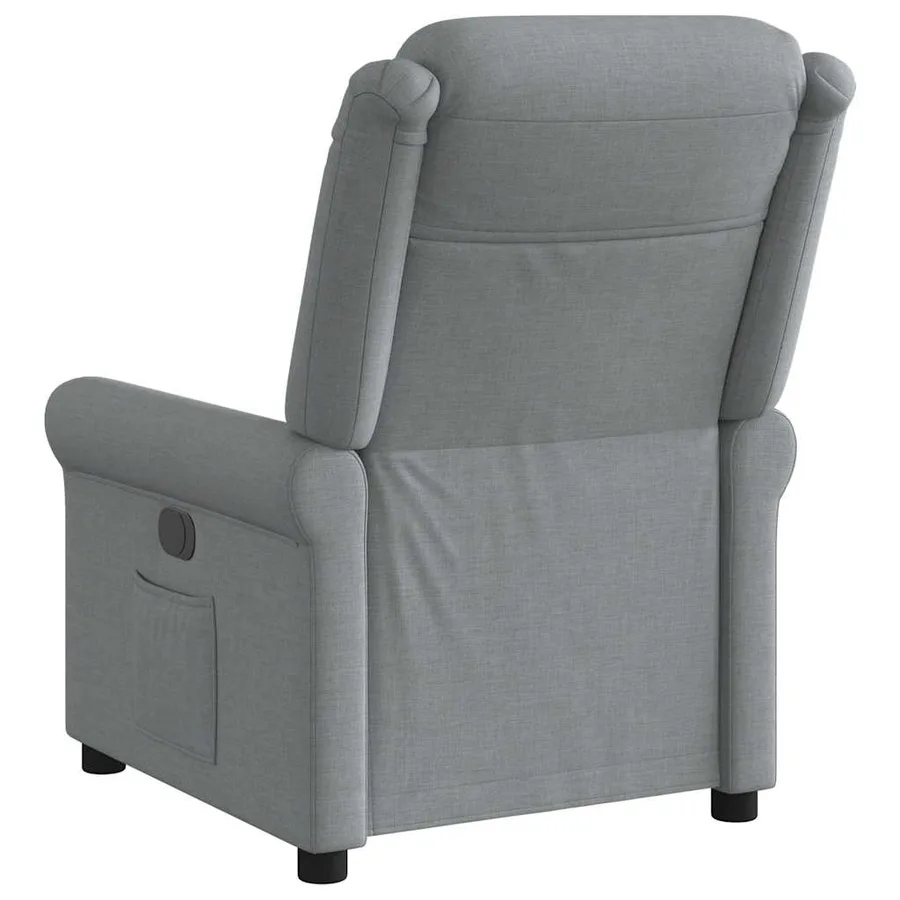 Fauteuil inclinable électrique Gris clair Tissu - 7