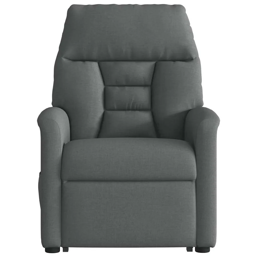 Fauteuil de massage inclinable Gris foncé Tissu - 5