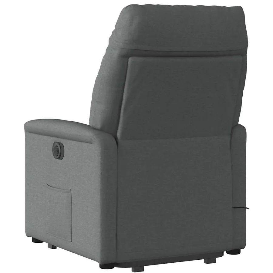 Fauteuil de massage inclinable Gris foncé Tissu - 7