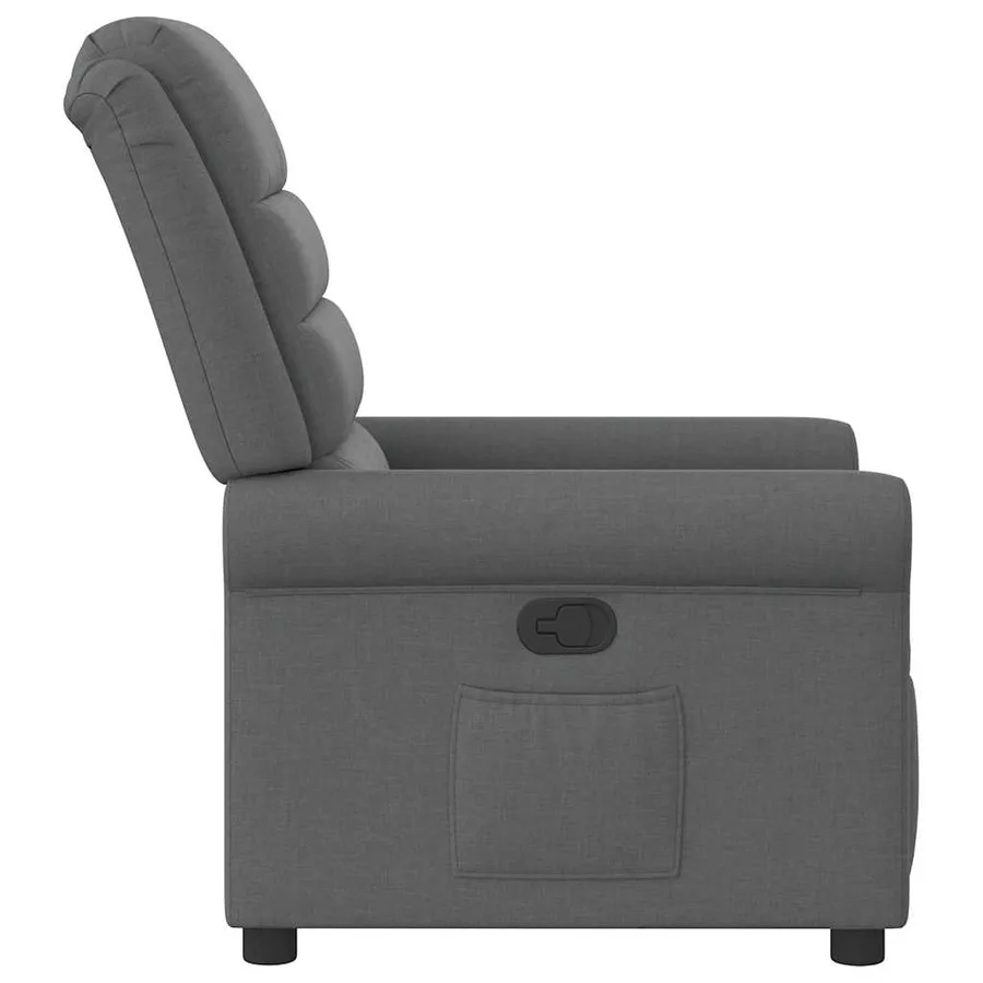 Fauteuil inclinable Gris foncé Tissu - 4