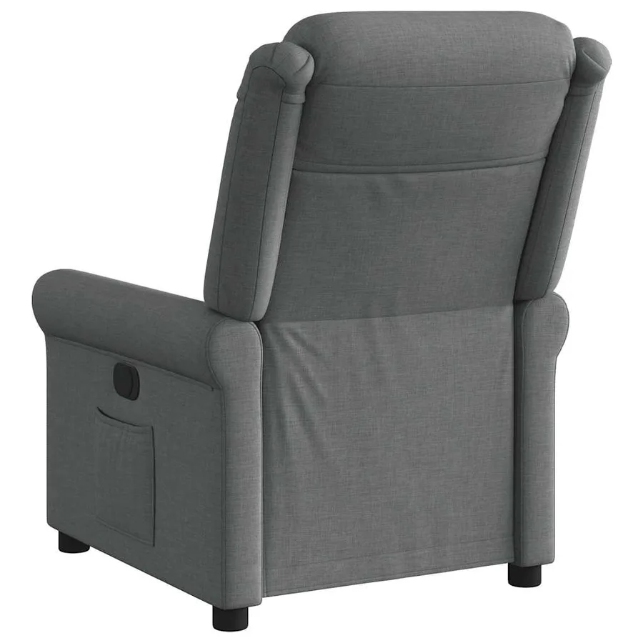 Fauteuil inclinable Gris foncé Tissu - 5