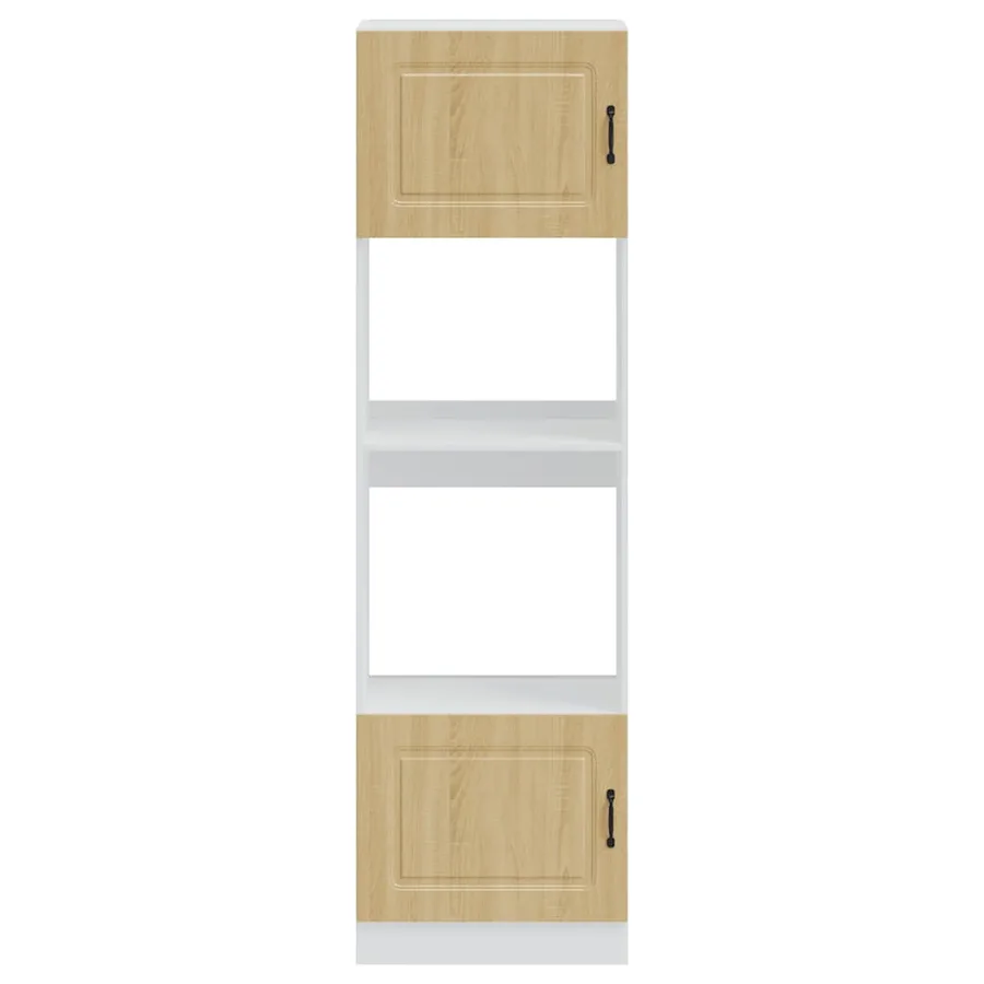 Armoires de four 2 pièces "Kalmar" en bois d'ingénierie chêne Sonoma - 4