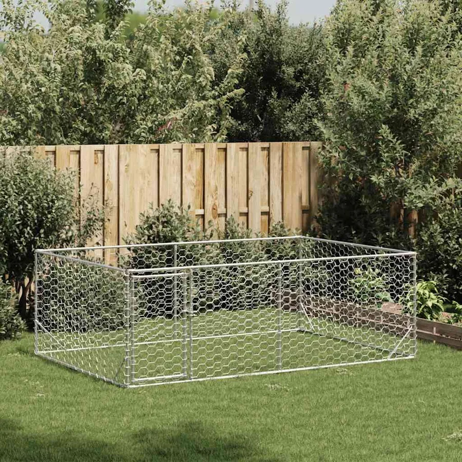Niche d'extérieur pour chien avec porte, 3 x 2 x 1 m, acier galvanisé - 2