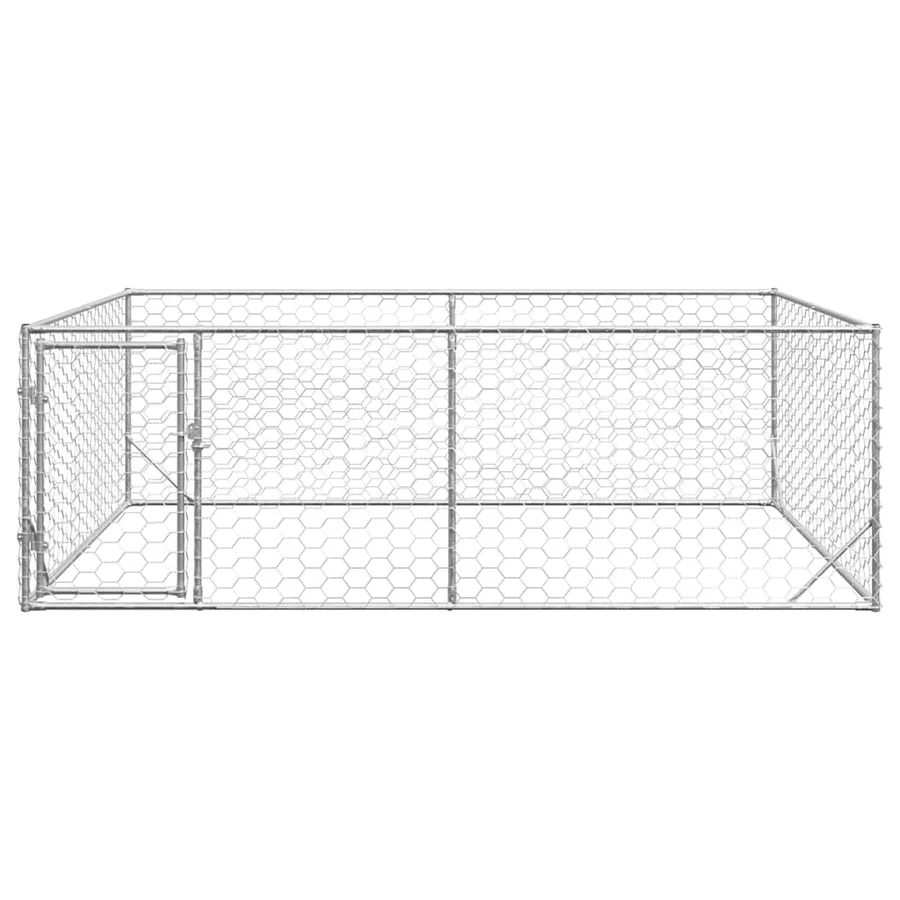 Niche d'extérieur pour chien avec porte, 3 x 2 x 1 m, acier galvanisé - 3