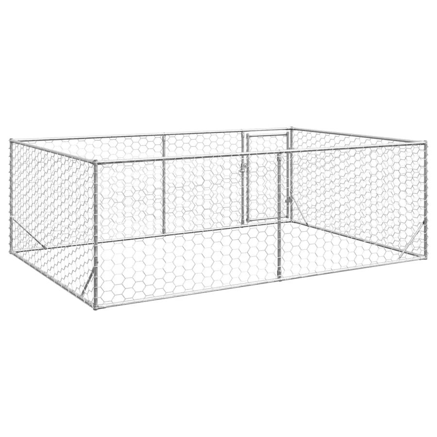 Niche d'extérieur pour chien avec porte, 3 x 2 x 1 m, acier galvanisé - 5