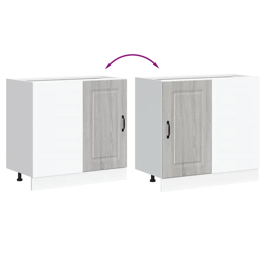 Armoire de cuisine Kalmar sonoma gris bois d'ingénierie - 8