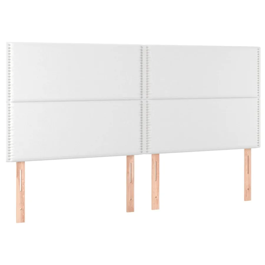 Sommier à lattes de lit avec matelas Blanc 200x200cm Similicuir - 5